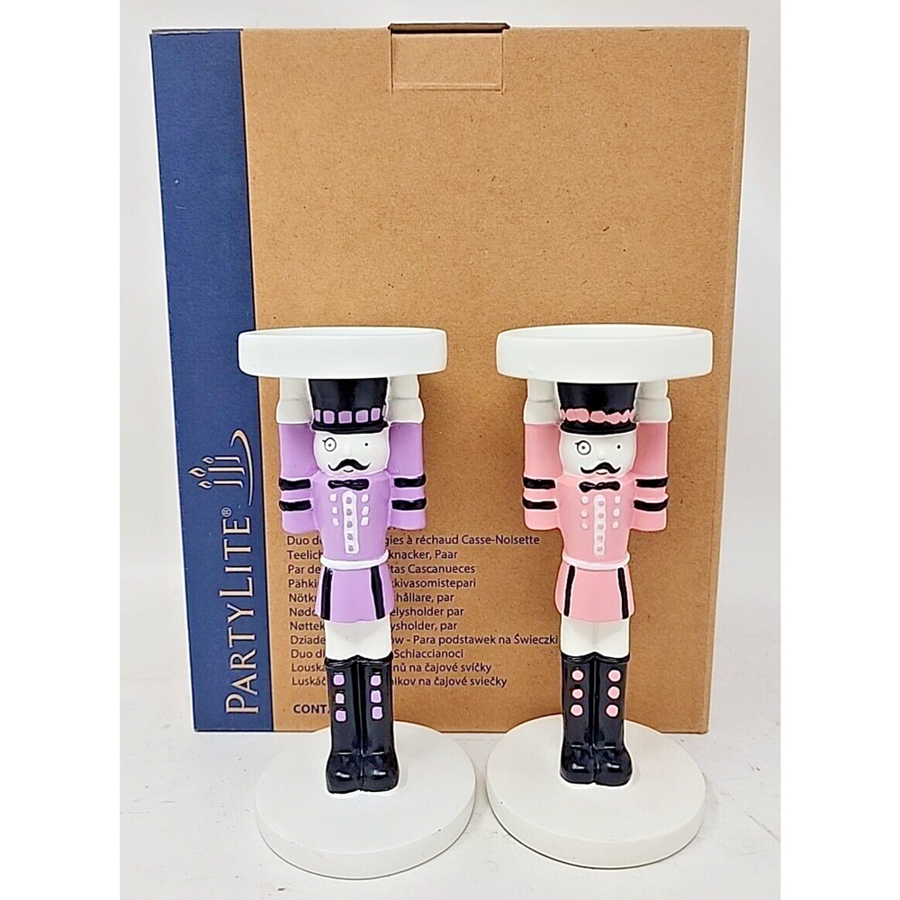 Partylite Nutcracker Just‎ Desserts Tealight Pair Pastel Christmas P17/P92016
